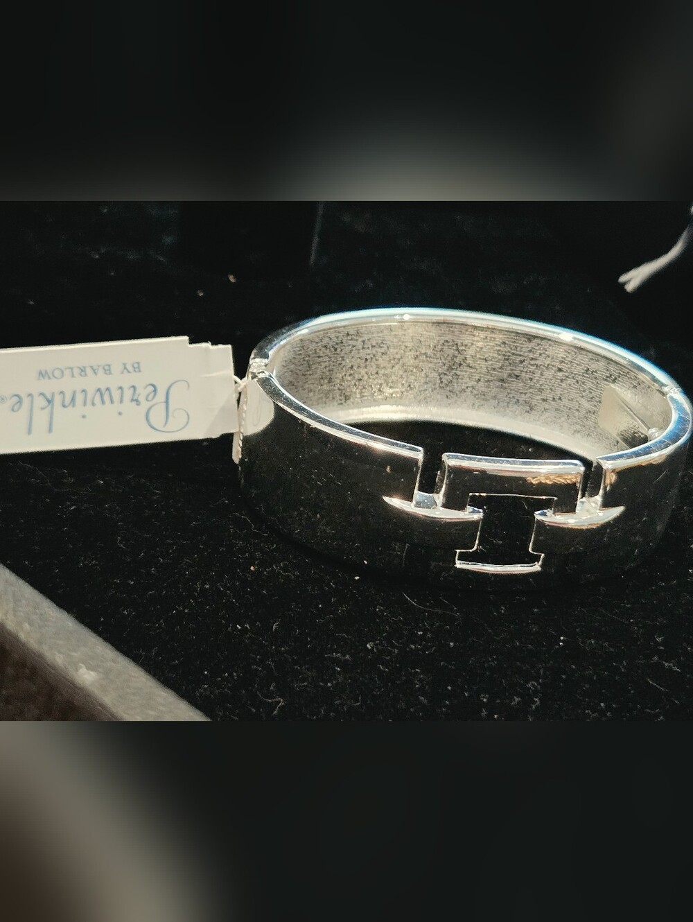 Periwinkle Silver Metal Bracelet - Polished Silver Modern Clamp Bracelet